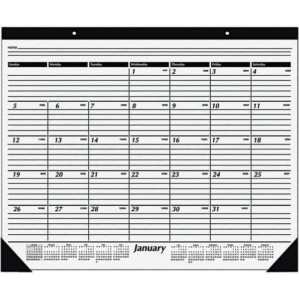 AT-A-GLANCE - 12 Sheet, 24 x 19", Desk Pad Calendar - White - All Tool & Supply