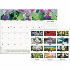 AT-A-GLANCE - 12 Sheet, 22 x 17", Desk Pad Calendar - Floral - All Tool & Supply