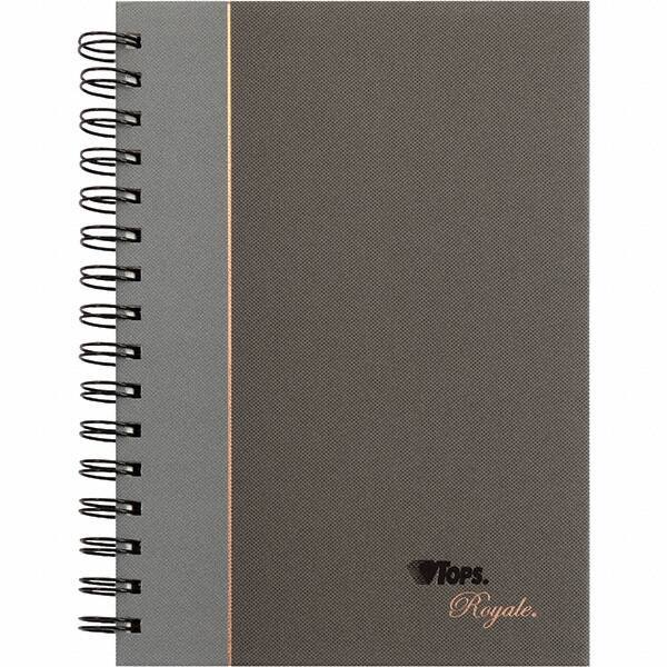 TOPS - 96 Sheet, 5-1/4 x 8 1/4", Legal/Wide (Style) Business Notebook - Black & Gray - All Tool & Supply