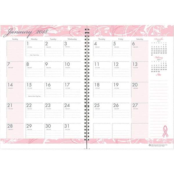 House of Doolittle - 24 Sheet, 7 x 10", Monthly Planner - Pink - All Tool & Supply