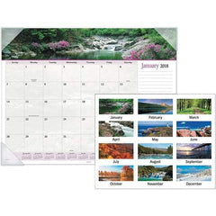 AT-A-GLANCE - 12 Sheet, 22 x 17", Desk Pad Calendar - Landscapes - All Tool & Supply