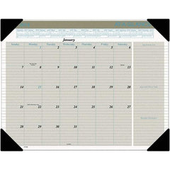 AT-A-GLANCE - 12 Sheet, 22 x 17", Desk Pad Calendar - Buff - All Tool & Supply