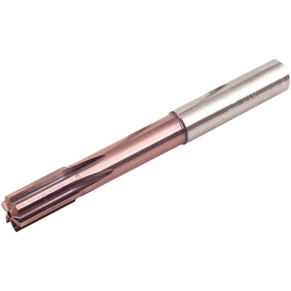 Iscar - 5mm Solid Carbide 4 Flute Chucking Reamer - Straight Flute, 6mm Straight Shank, 12mm Flute Length, 76mm OAL - All Tool & Supply