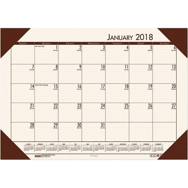 House of Doolittle - 12 Sheet, 22 x 17", Desk Pad Calendar - Moonlight Cream - All Tool & Supply