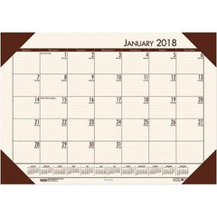 House of Doolittle - 12 Sheet, 22 x 17", Desk Pad Calendar - Moonlight Cream - All Tool & Supply