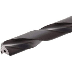 Iscar - 9.2mm 140° Solid Carbide Jobber Drill - TiAlN Finish, Right Hand Cut, Spiral Flute, Straight Shank, 103mm OAL, Standard Point - All Tool & Supply