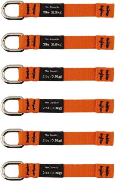 Ergodyne - 4-1/2" Tool Tether - Sealing Tape Connection, 5" Extended Length, Orange - All Tool & Supply