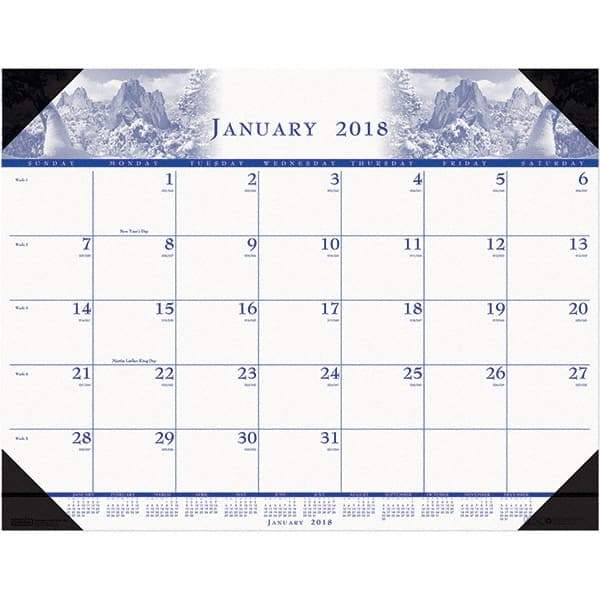 House of Doolittle - 12 Sheet, 22 x 17", Desk Pad Calendar - Nature - All Tool & Supply