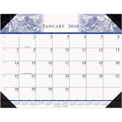 House of Doolittle - 12 Sheet, 22 x 17", Desk Pad Calendar - Nature - All Tool & Supply