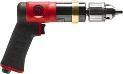 Chicago Pneumatic - 1/2" Keyed Chuck - Pistol Grip Handle, 600 RPM, 0.5 hp, 90 psi - All Tool & Supply