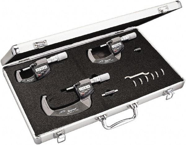 Starrett - Mechanical Outside Micrometer Sets Minimum Measurement (Inch): 0 Maximum Measurement (Inch): 3 - All Tool & Supply