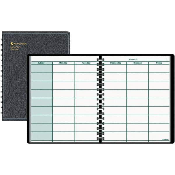 AT-A-GLANCE - 52 Sheet, 8-1/2 x 10-7/8", Teacher's Planner - Black - All Tool & Supply