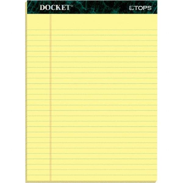 TOPS - 50 Sheet, 8-1/2 x 11-3/4", Legal/Wide (Style) Writing Pad - Canary - All Tool & Supply