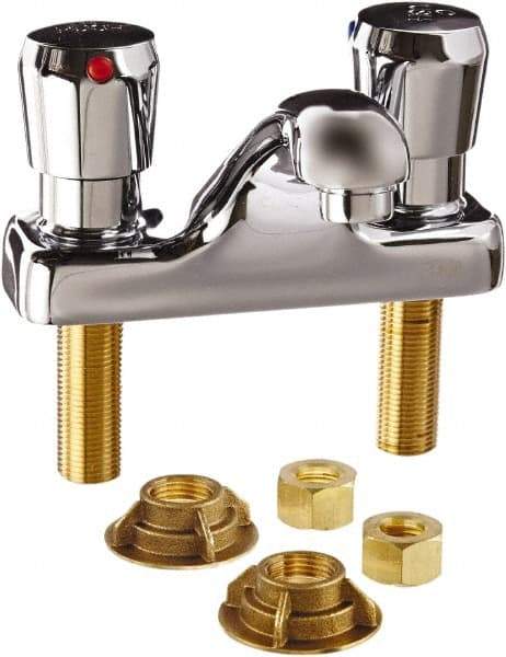 Zurn - Integral, Metering Faucet, Chrome Plated Deck Mount, Lavatory Metering Faucet - Push Button Handle - All Tool & Supply