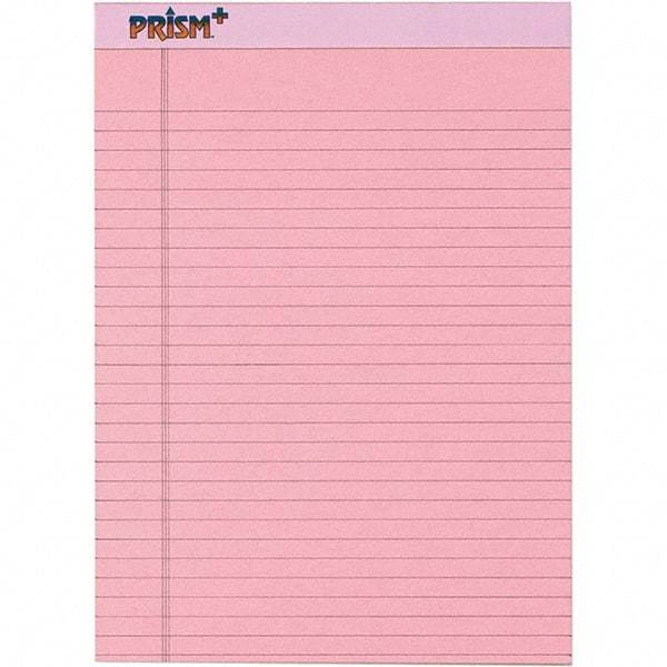 TOPS - 50 Sheet, 8-1/2 x 11-3/4", Legal/Wide (Style) Legal Pad - Pastel Pink - All Tool & Supply