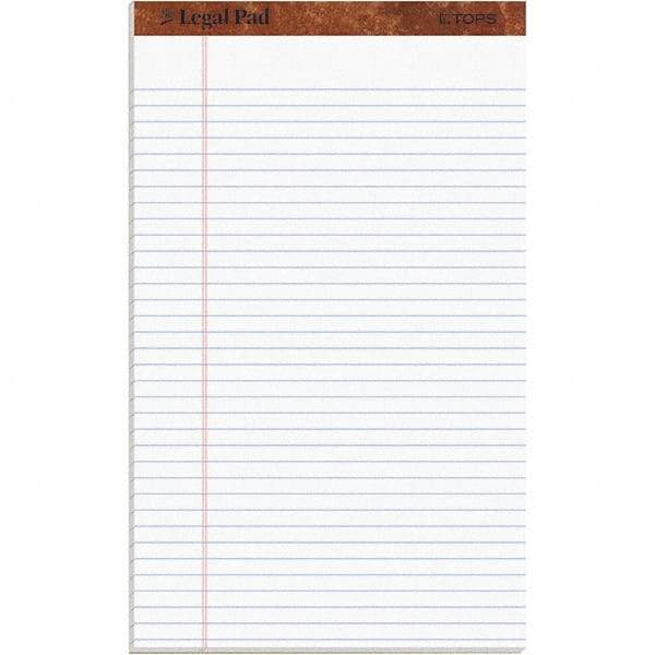 TOPS - 50 Sheet, 8-1/2 x 14", Legal/Wide (Style) Legal Pad - White - All Tool & Supply