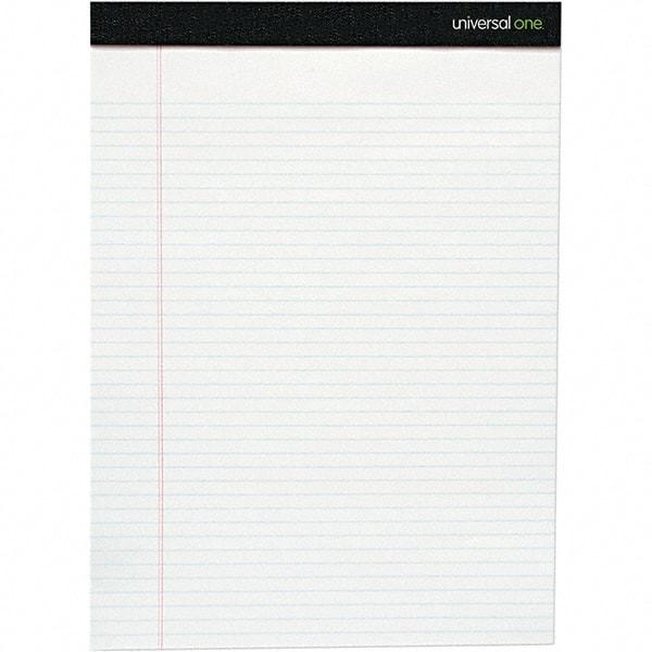 Universal One - 50 Sheet, 8-1/2 x 11-3/4", Legal/Wide (Style) Writing Pad - White - All Tool & Supply