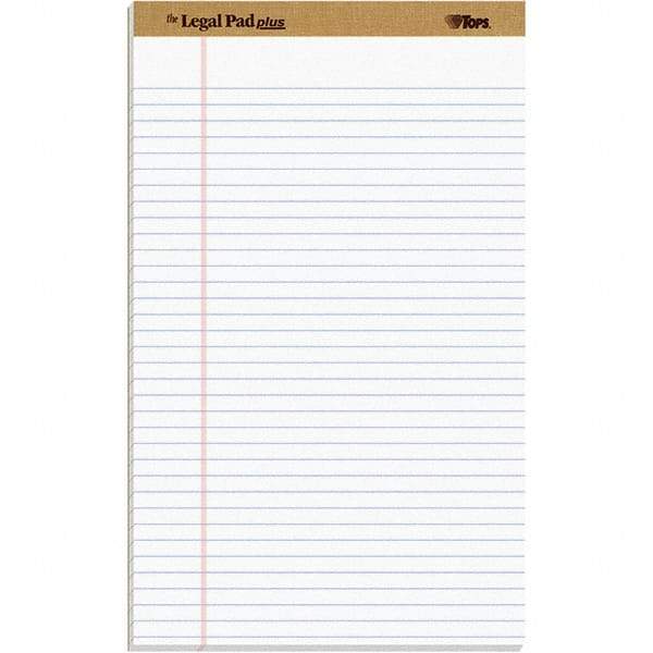 TOPS - 50 Sheet, 8-1/2 x 14", Legal/Wide (Style) Legal Pad - White - All Tool & Supply