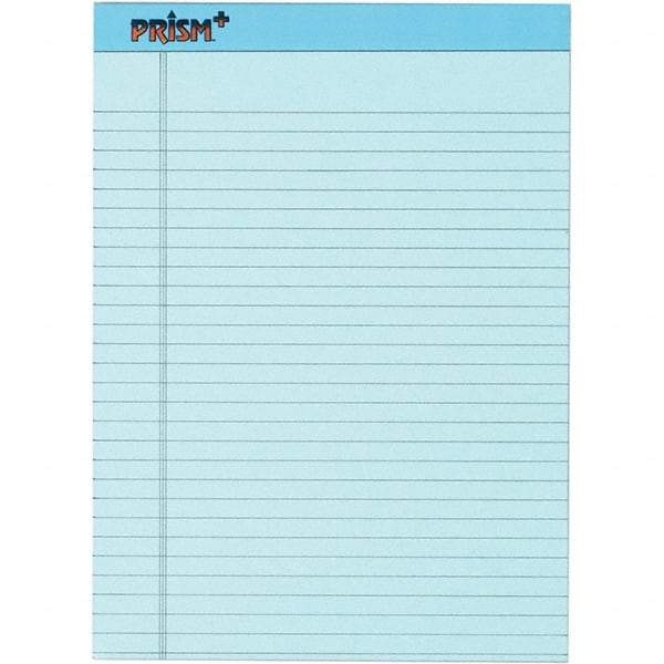 TOPS - 50 Sheet, 8-1/2 x 11-3/4", Legal/Wide (Style) Legal Pad - Pastel Blue - All Tool & Supply