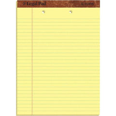 TOPS - 50 Sheet, 8-1/2 x 11-3/4", Legal/Wide (Style) Legal Pad - Canary - All Tool & Supply