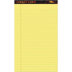 TOPS - 50 Sheet, 8-1/2 x 14", Legal/Wide (Style) Writing Pad - Canary - All Tool & Supply