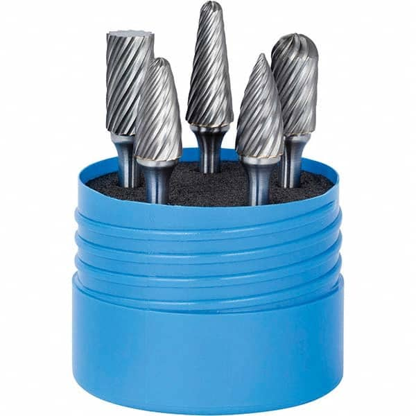 SGS Pro - Burr Sets Head Shape: Ball Nose Cone; Ball Nose Cylinder; Ball Nose Tree; Cylinder w/Endcut; Pointed Tree Tooth Style: Double Cut - All Tool & Supply