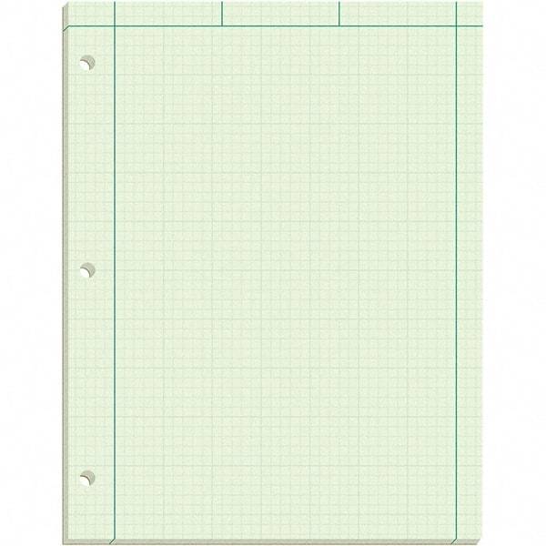 TOPS - 100 Sheet, 8-1/2 x 11", Quadrille Engineering Computation Pad - Black, Green - All Tool & Supply