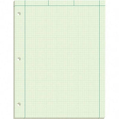 TOPS - 100 Sheet, 8-1/2 x 11", Quadrille Engineering Computation Pad - Black, Green - All Tool & Supply