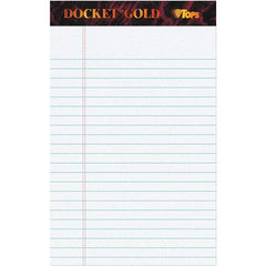 TOPS - 50 Sheet, 6 x 8", Narrow Writing Pad - White - All Tool & Supply