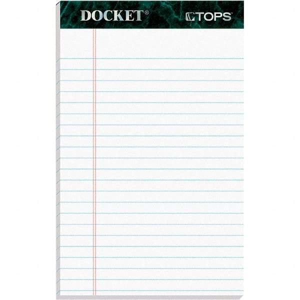 TOPS - 50 Sheet, 5 x 8", Legal/Wide (Style) Perforated Style Ruled Pads - White - All Tool & Supply