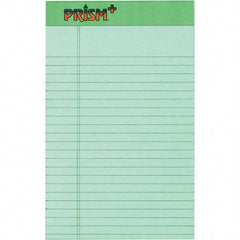 TOPS - 50 Sheet, 5 x 8", Narrow Legal Pad - Pastel Green - All Tool & Supply