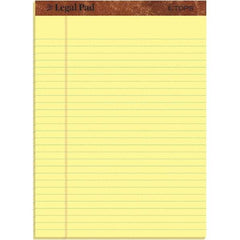 TOPS - 50 Sheet, 8-1/2 x 11", Legal/Wide (Style) Legal Pad - Canary - All Tool & Supply