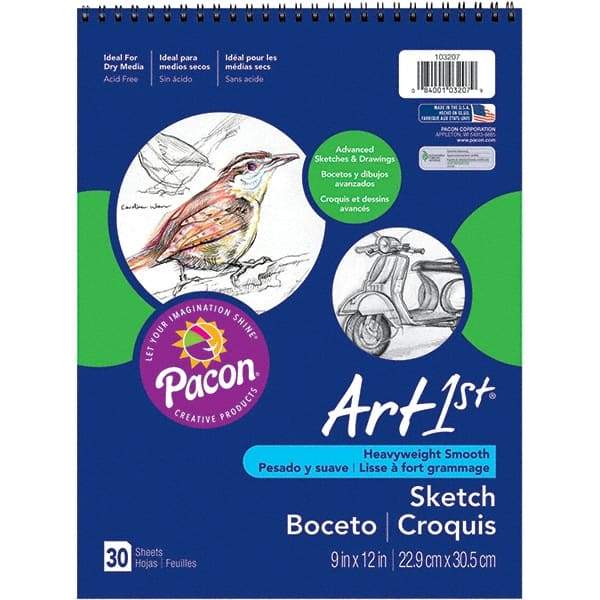 Pacon - 30 Sheet, 9 x 12", Sketch - White - All Tool & Supply