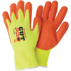 MCR Safety - Size L, ANSI Cut Lvl A6, Puncture Lvl 4, Abrasion Lvl 6, Nitrile Coated Synthetic Cut Resistant Gloves - Exact Industrial Supply