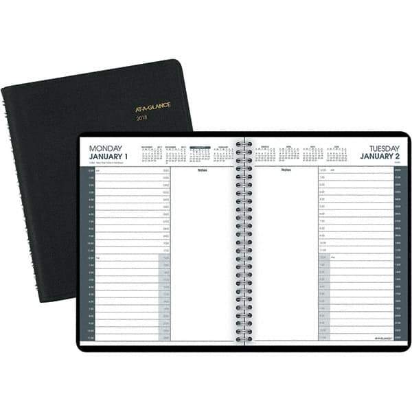 AT-A-GLANCE - 365 Sheet, 6-7/8 x 8-3/4", Appointment Book - Black - All Tool & Supply