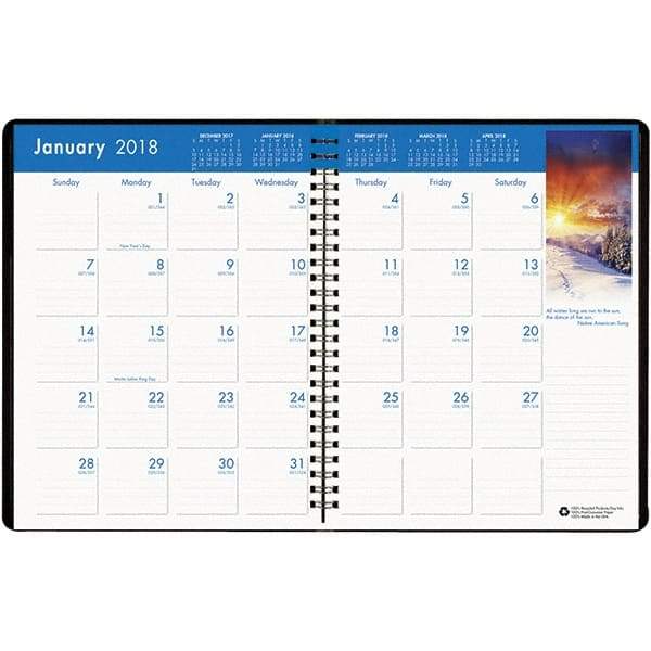 House of Doolittle - 24 Sheet, 8-1/2 x 11", Monthly Planner - Black - All Tool & Supply