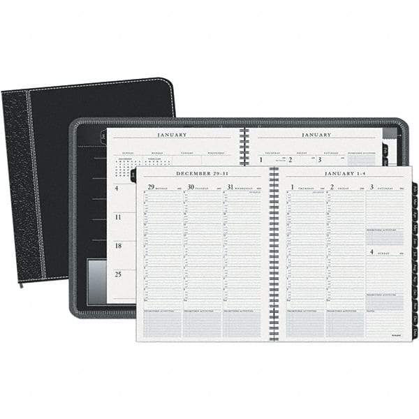 AT-A-GLANCE - 128 Sheet, 8-1/4 x 10-7/8", Weekly/Monthly Appointment Book - Black - All Tool & Supply