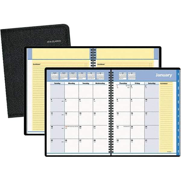 AT-A-GLANCE - 24 Sheet, 6-7/8 x 8-3/4", Monthly Planner - Black - All Tool & Supply