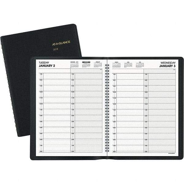 AT-A-GLANCE - 365 Sheet, 8 x 10-7/8", Appointment Book - Black - All Tool & Supply