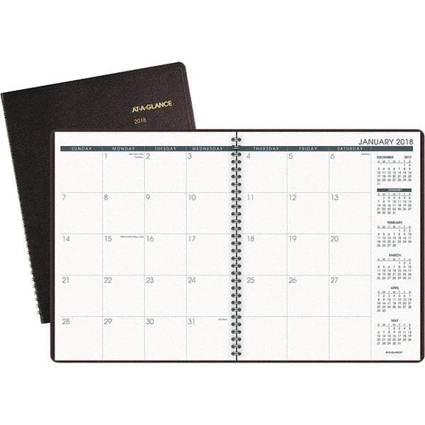 AT-A-GLANCE - 24 Sheet, 8-7/8 x 11", Monthly Planner - Winestone - All Tool & Supply