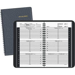 AT-A-GLANCE - 104 Sheet, 4-7/8 x 8", Weekly Appointment Book - Black - All Tool & Supply