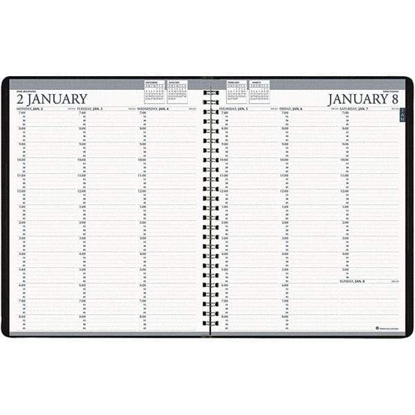 House of Doolittle - 224 Sheet, 8-1/2 x 11", Weekly Planner - Black - All Tool & Supply