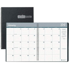 House of Doolittle - 32 Sheet, 8-1/2 x 11", Monthly Planner - Black - All Tool & Supply