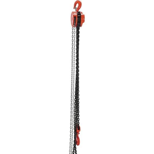 Vestil - 6,000 Lb Lifting Capacity, 20' Lift Height, Hand Hoist - Made from Chain - All Tool & Supply