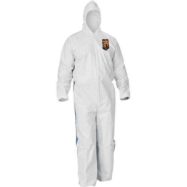 KleenGuard - Size 4XL SMS General Purpose Coveralls - Blue, Zipper Closure, Elastic Cuffs, Elastic Ankles, Serged Seams - All Tool & Supply