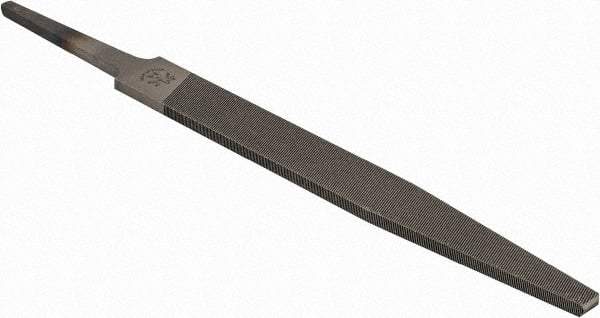 PFERD - 4" Long, Smooth Cut, Flat American-Pattern File - Single, Double Cut, 0.09" Overall Thickness, Tang - All Tool & Supply