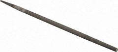 PFERD - 10" Long, Smooth Cut, Round American-Pattern File - Single Cut, 0.38" Overall Thickness, Tang - All Tool & Supply