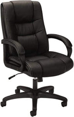 Basyx - 45-1/2" High Executive Chair - 28" Wide x 40" Deep, Vinyl Seat, Black - All Tool & Supply