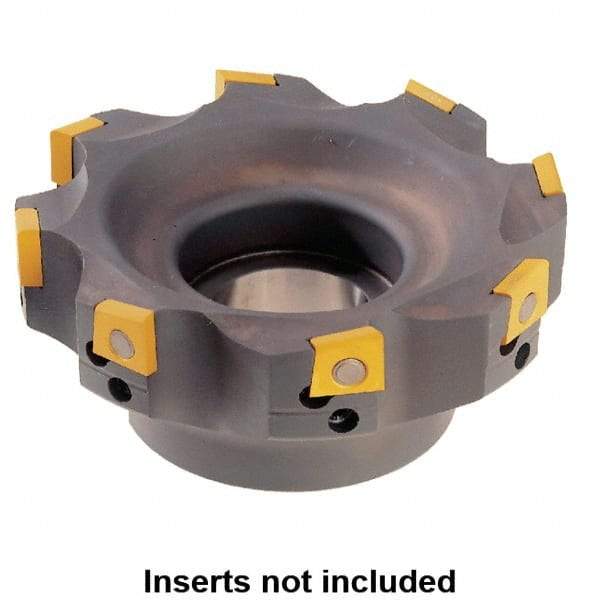 Kennametal - 4 Inserts, 63mm Cut Diam, 22mm Arbor Diam, 10mm Max Depth of Cut, Indexable Square-Shoulder Face Mill - 0/90° Lead Angle, 40mm High, 4.21103.. Insert Compatibility, Series Fix-Perfect - All Tool & Supply