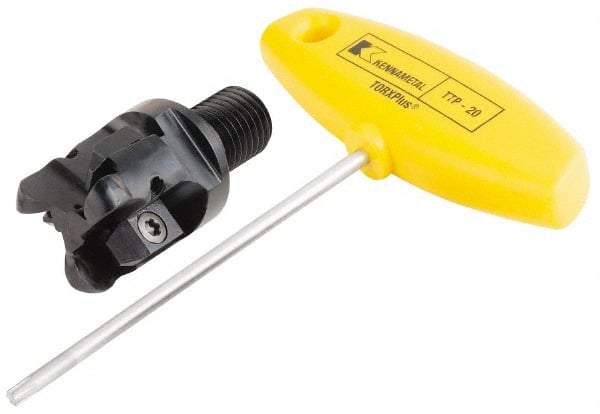 Kennametal - 25.4mm Cutting Diam, 1" Max Depth of Cut, Modular Connection Indexable Copy End Mill - 3 Inserts, RP.. 32.. Insert, KIPR Toolholder, Through Coolant - All Tool & Supply